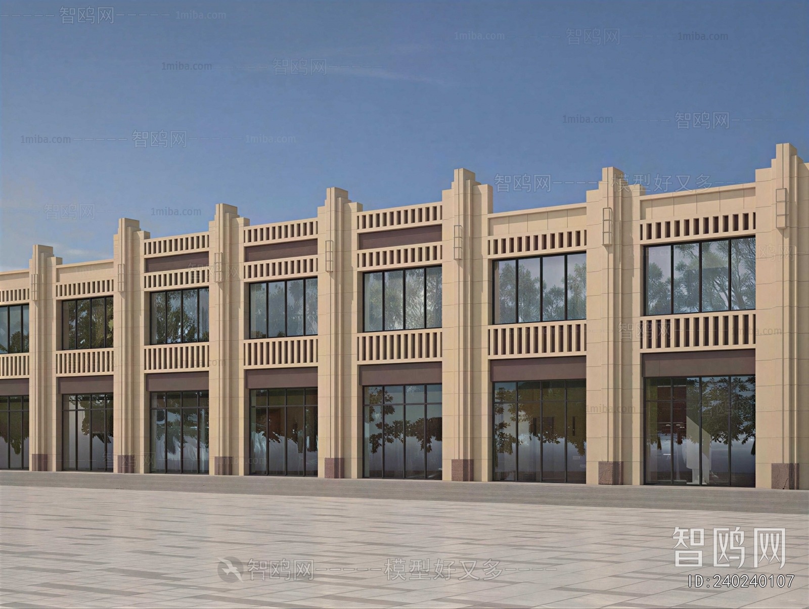 European Style Appearance Of Commercial Building