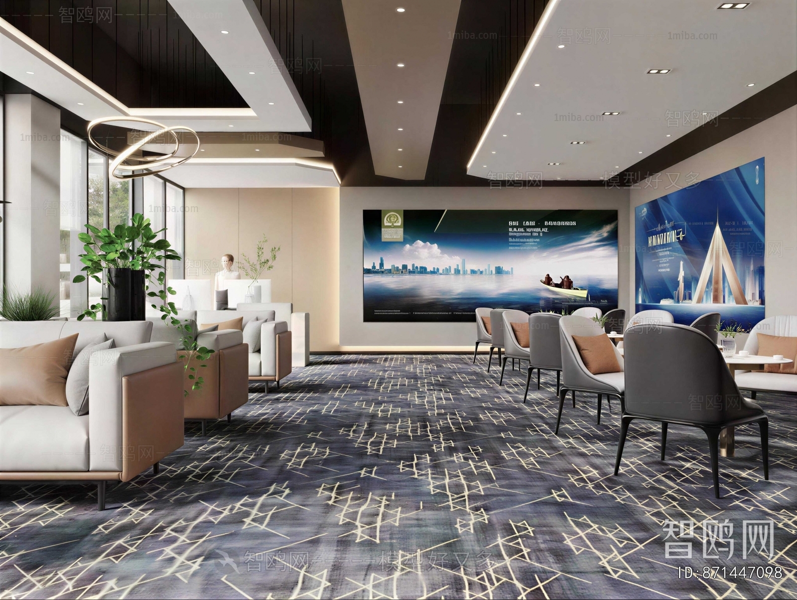 Modern Office Negotiation Area