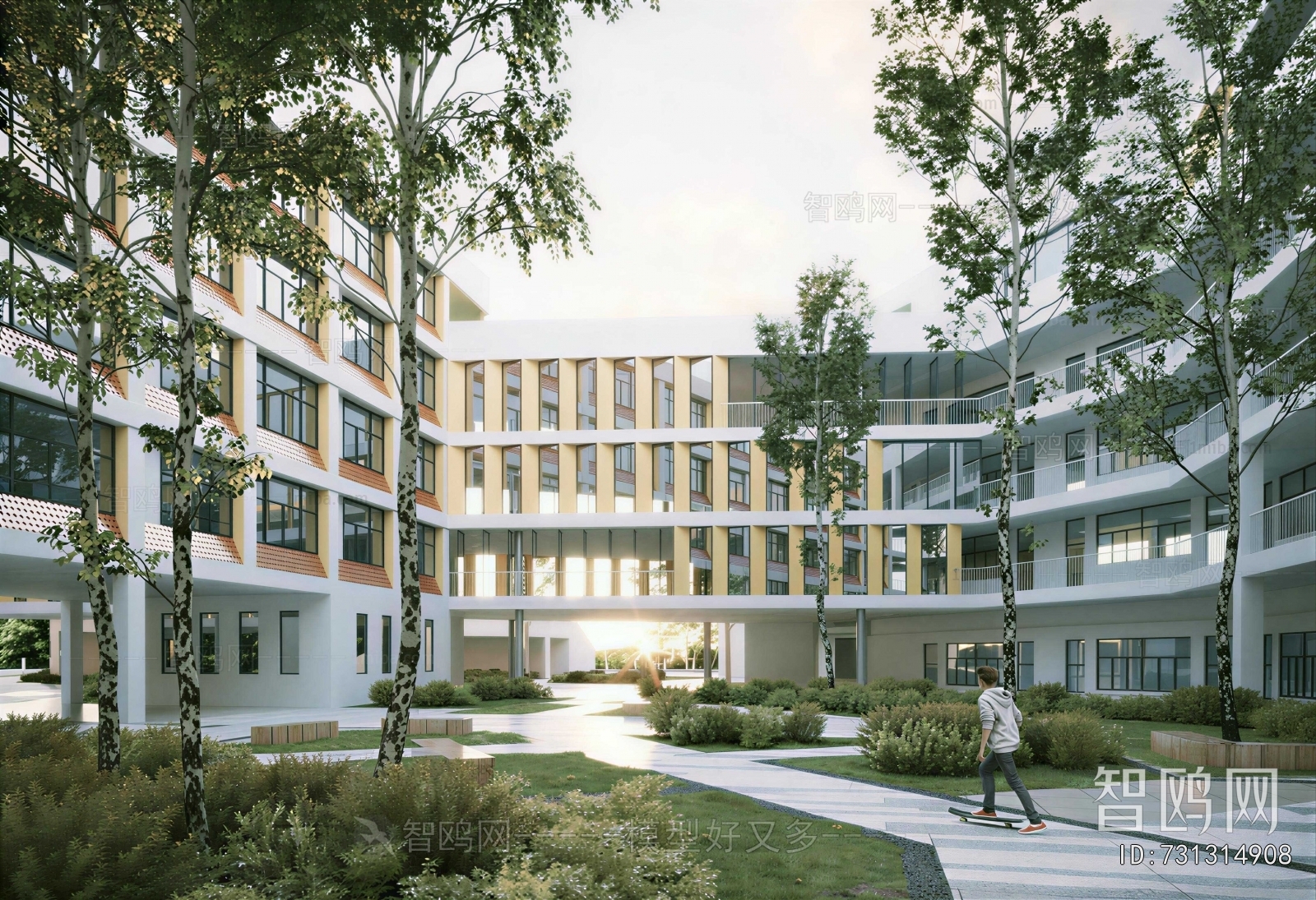 Modern School Building
