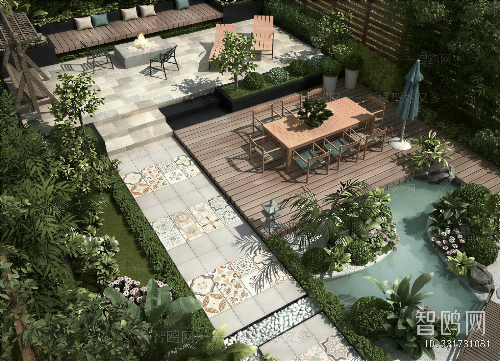 Modern Courtyard/landscape
