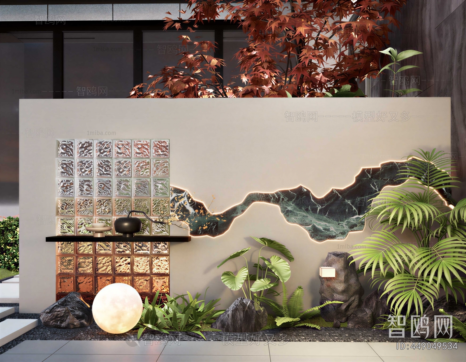 New Chinese Style Plant Landscaping