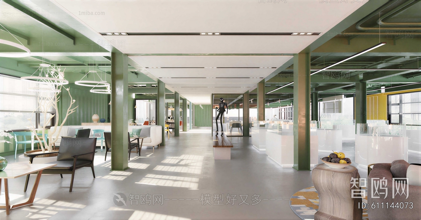 Industrial Style Staff Area