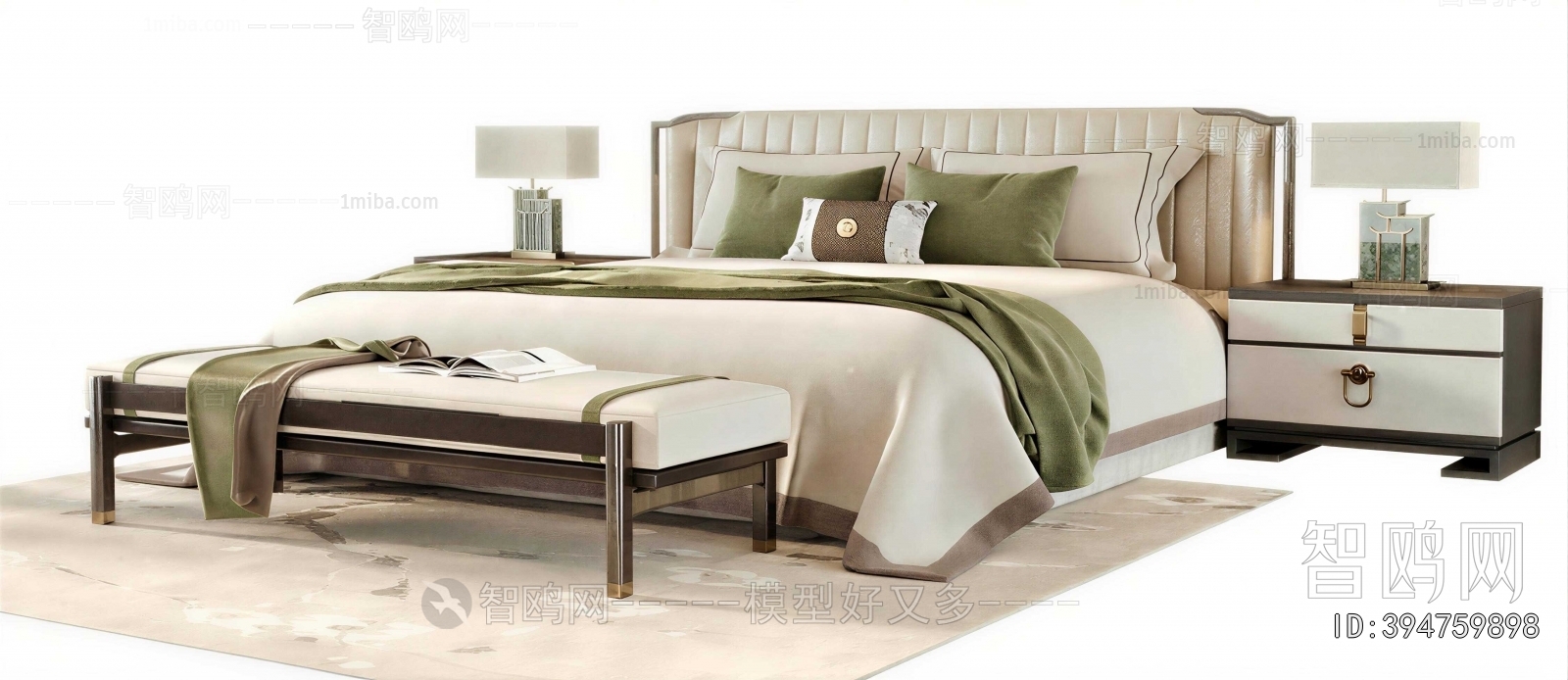 New Chinese Style Double Bed