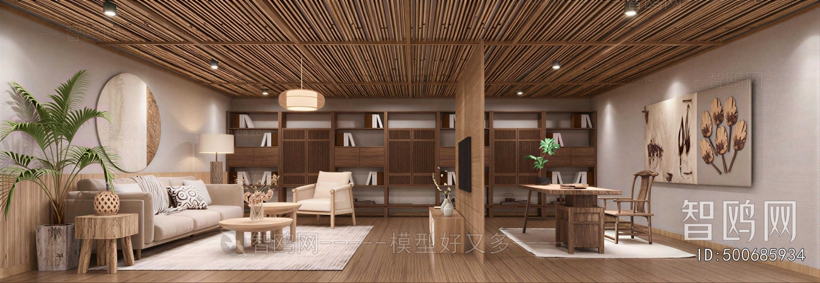 New Chinese Style A Living Room