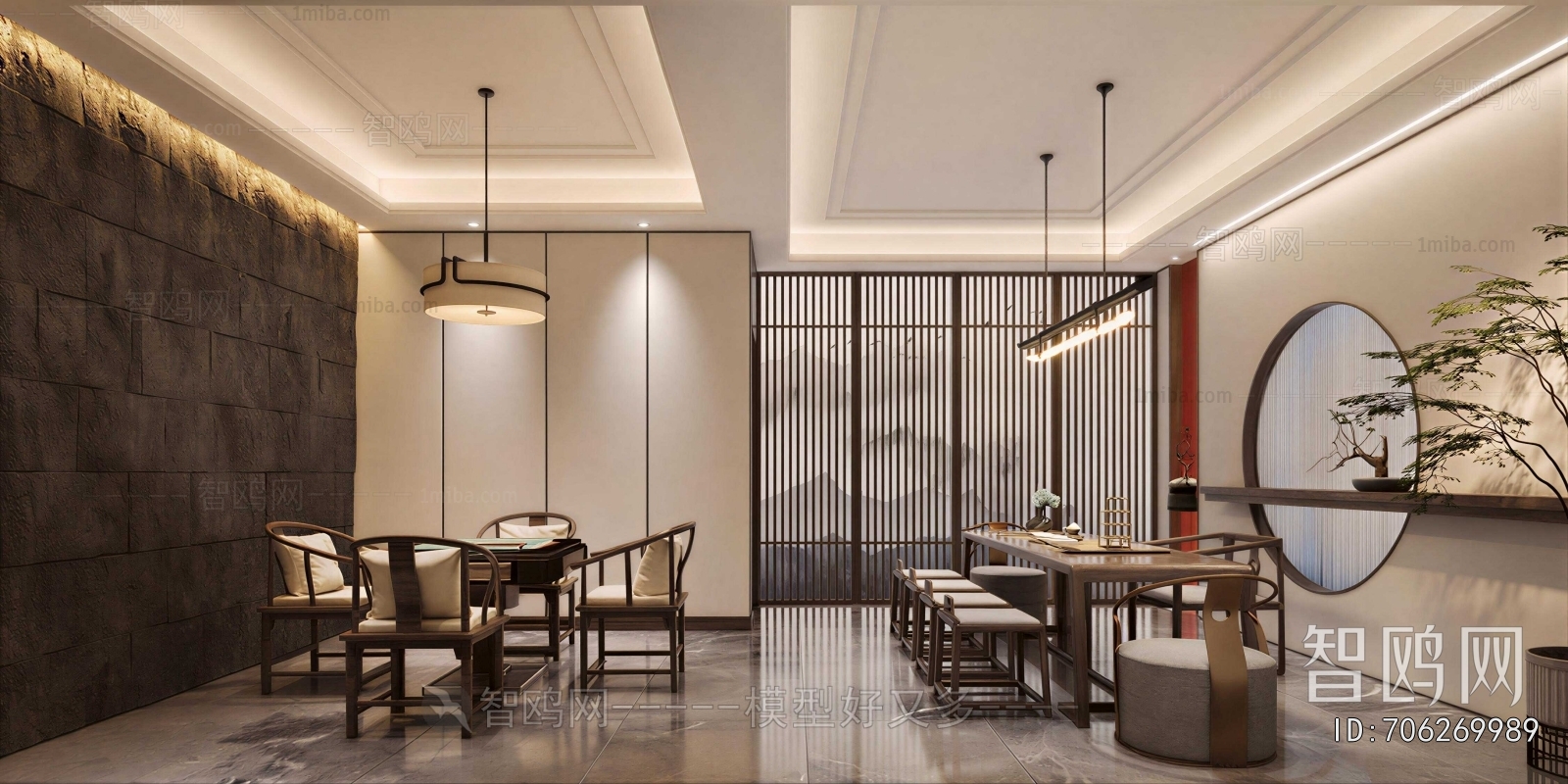 New Chinese Style Chess And Card Room