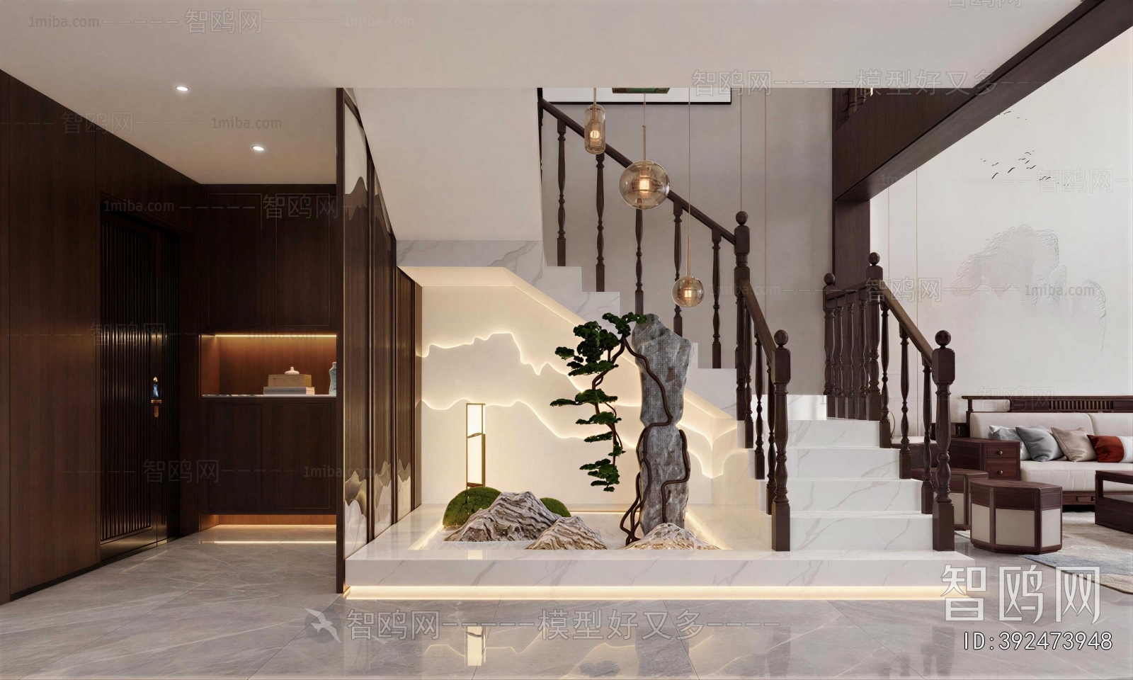New Chinese Style Stairwell