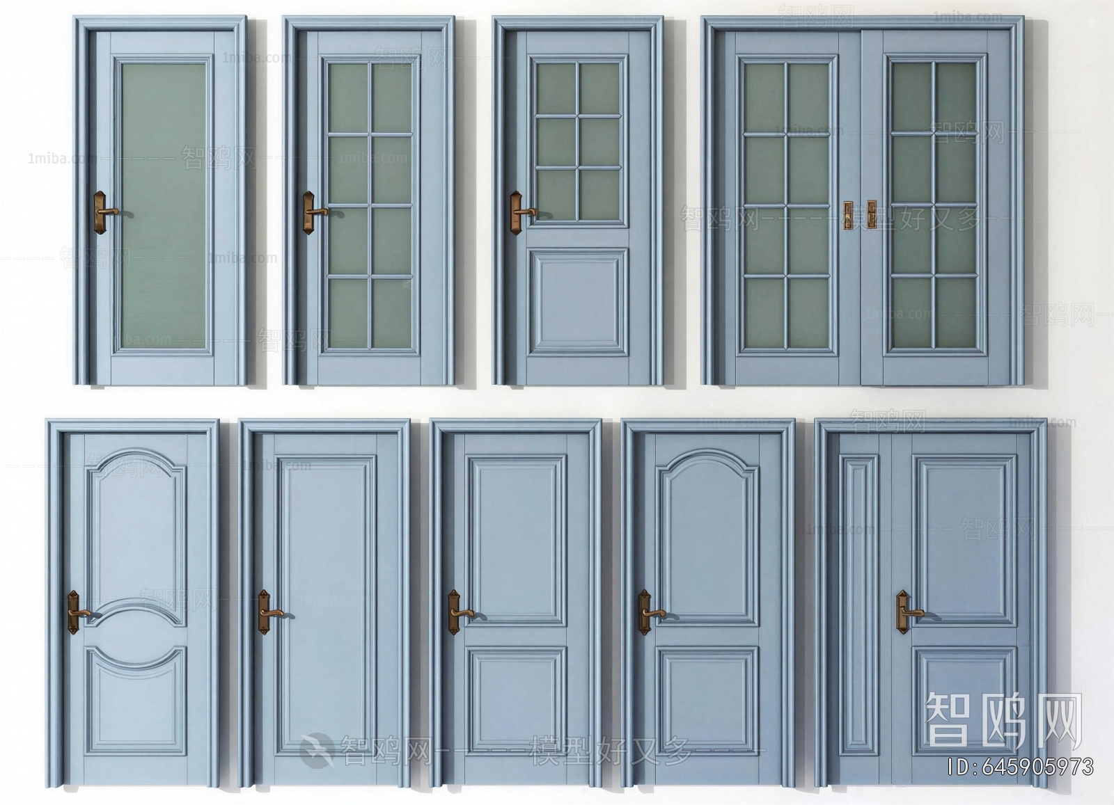 Simple European Style Single Door