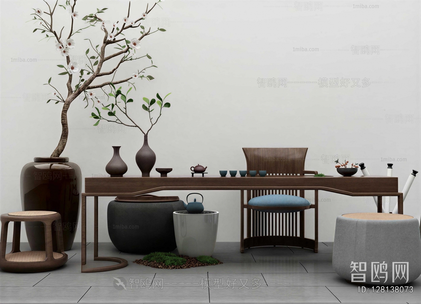 Wabi-sabi Style Tea Tables And Chairs