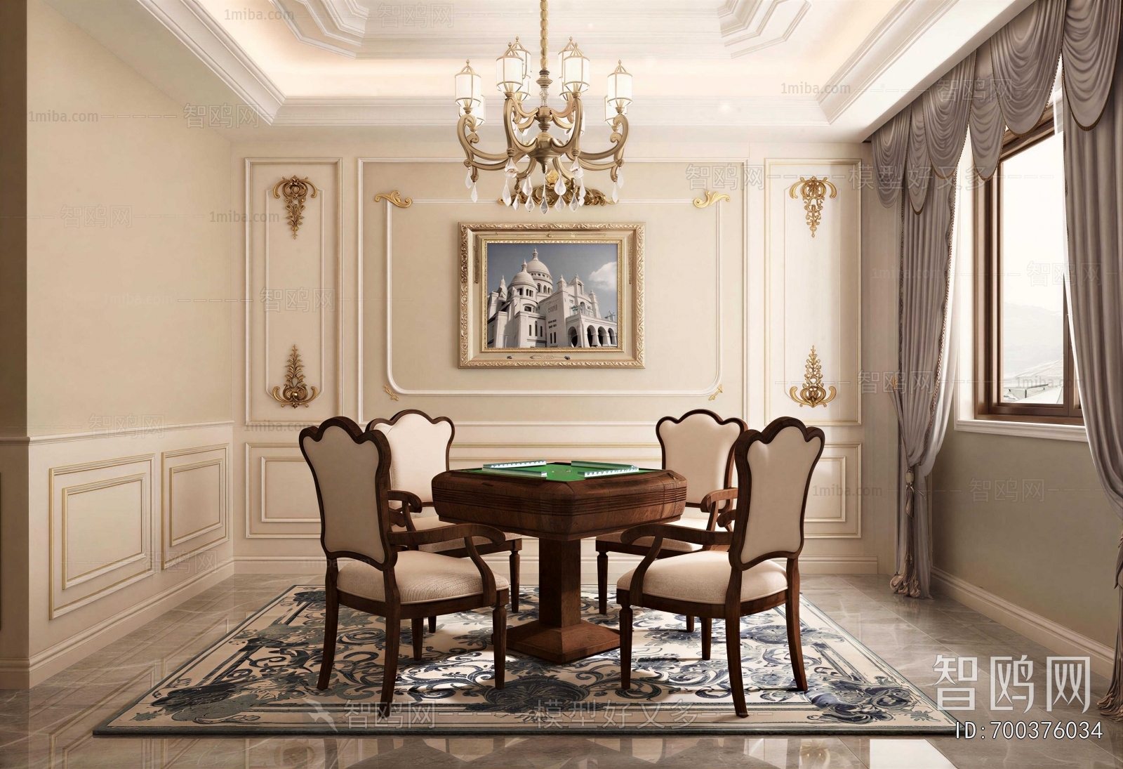 European Style Chess And Card Room