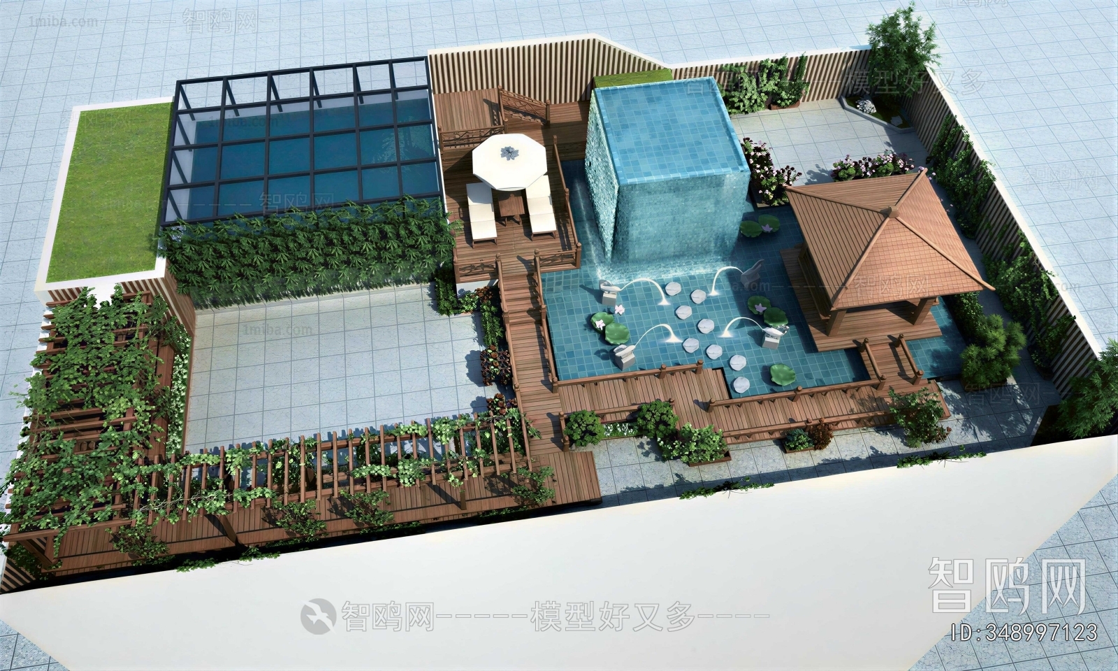 New Chinese Style Courtyard/landscape