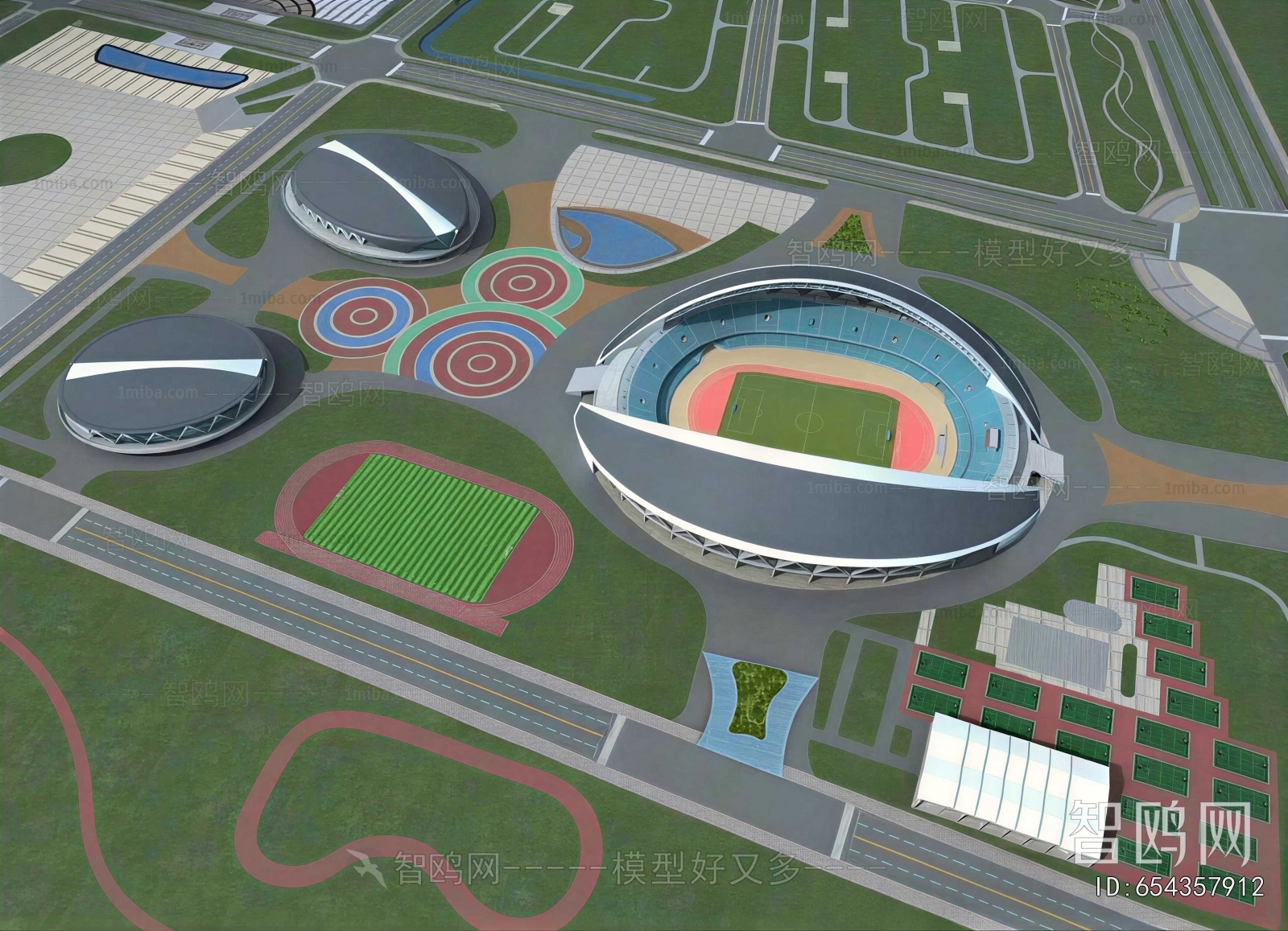 Modern Architectural Bird's-eye View Planning