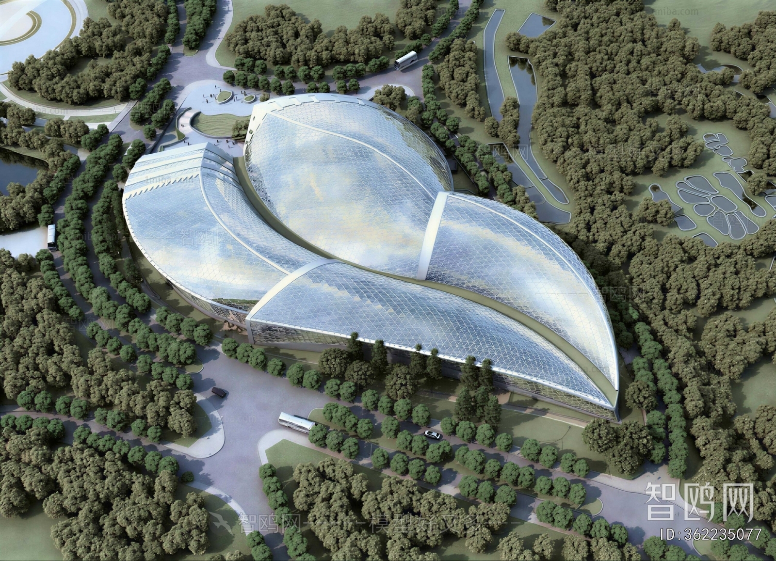 Modern Architectural Bird's-eye View Planning