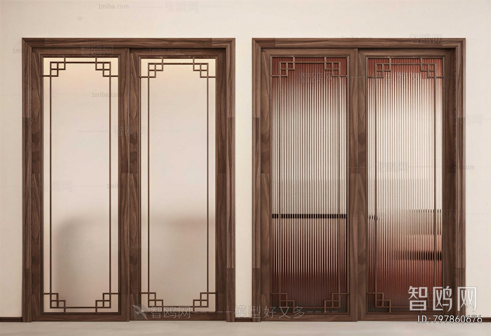 New Chinese Style Sliding Door