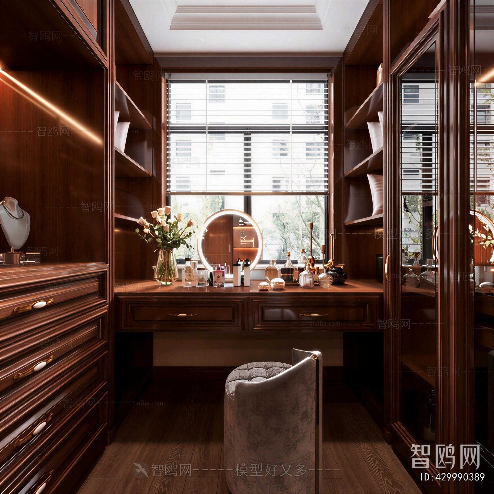 New Chinese Style Clothes Storage Area