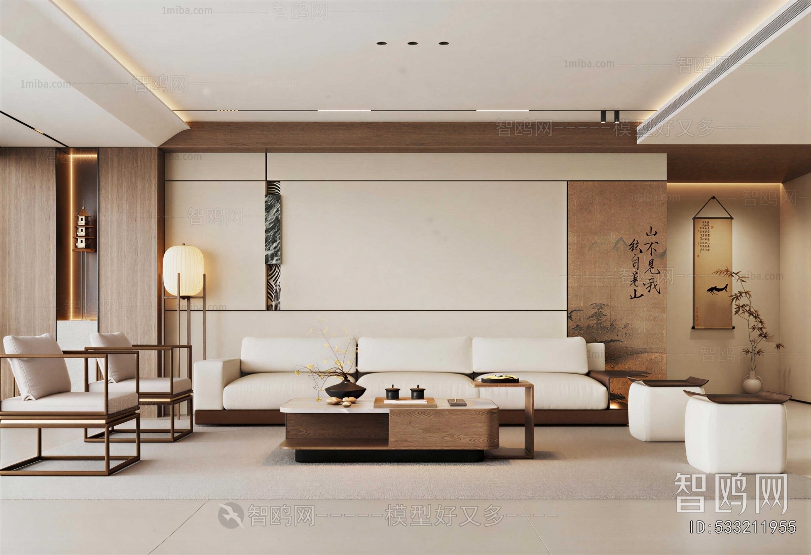 New Chinese Style A Living Room