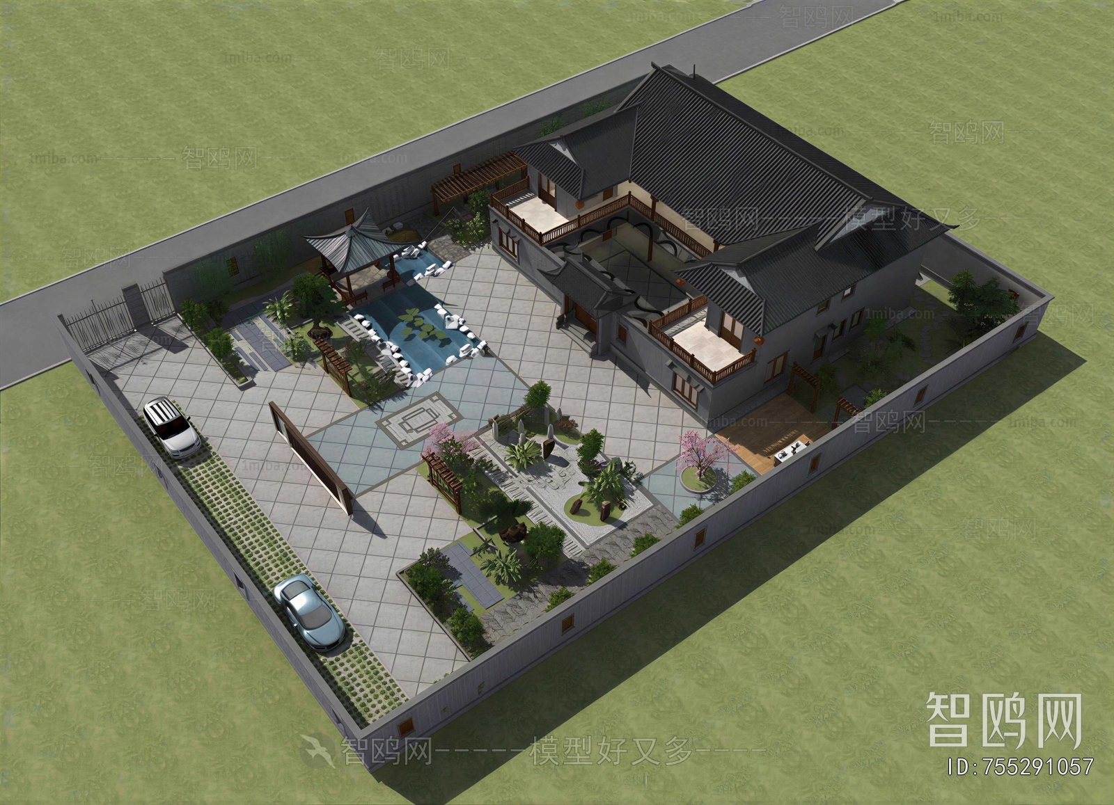 Chinese Style Architectural Bird's-eye View Planning