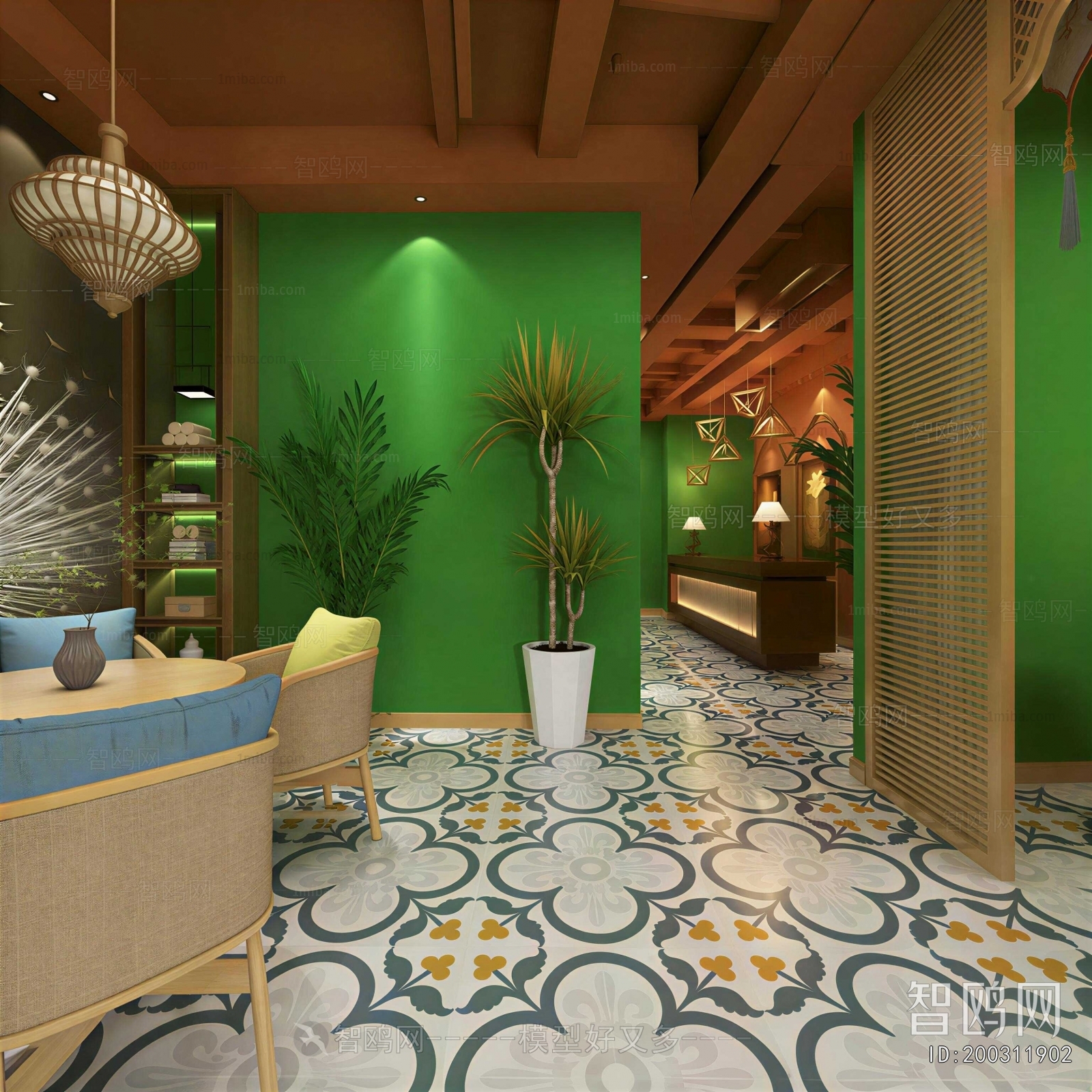 Southeast Asian Style Lobby Hall