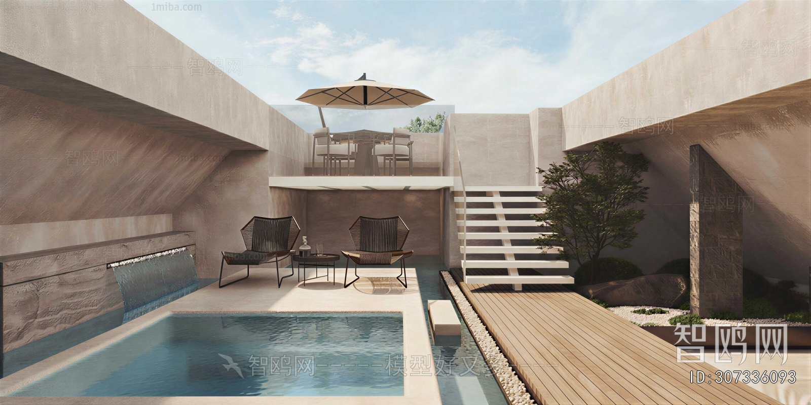 Modern Courtyard/landscape