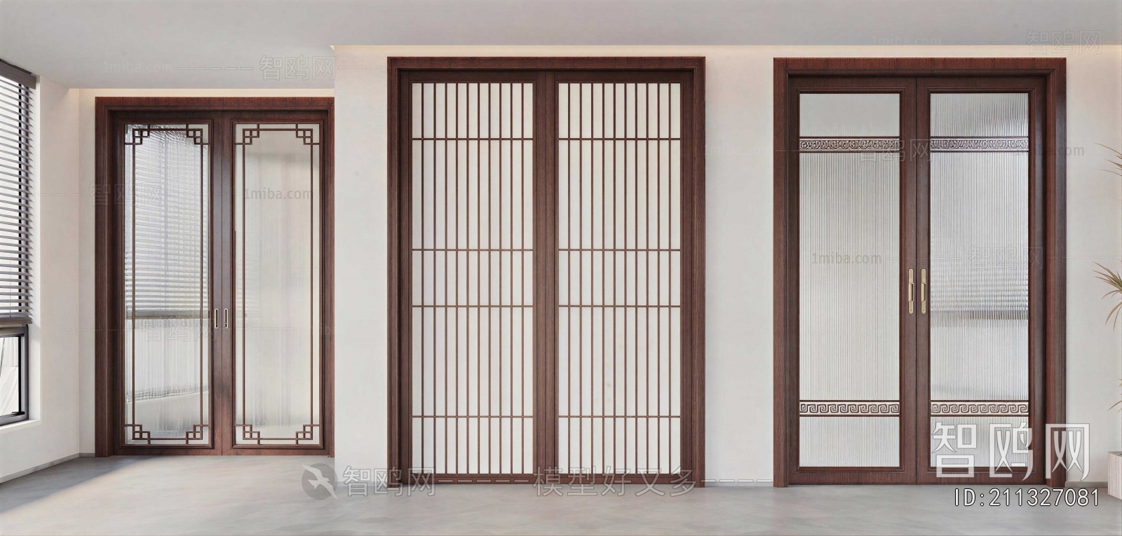 New Chinese Style Sliding Door