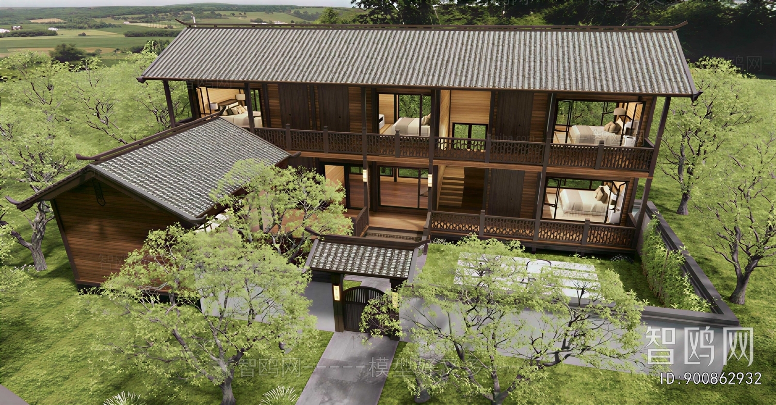 New Chinese Style Courtyard/landscape