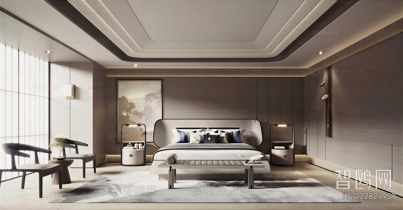 New Chinese Style Bedroom