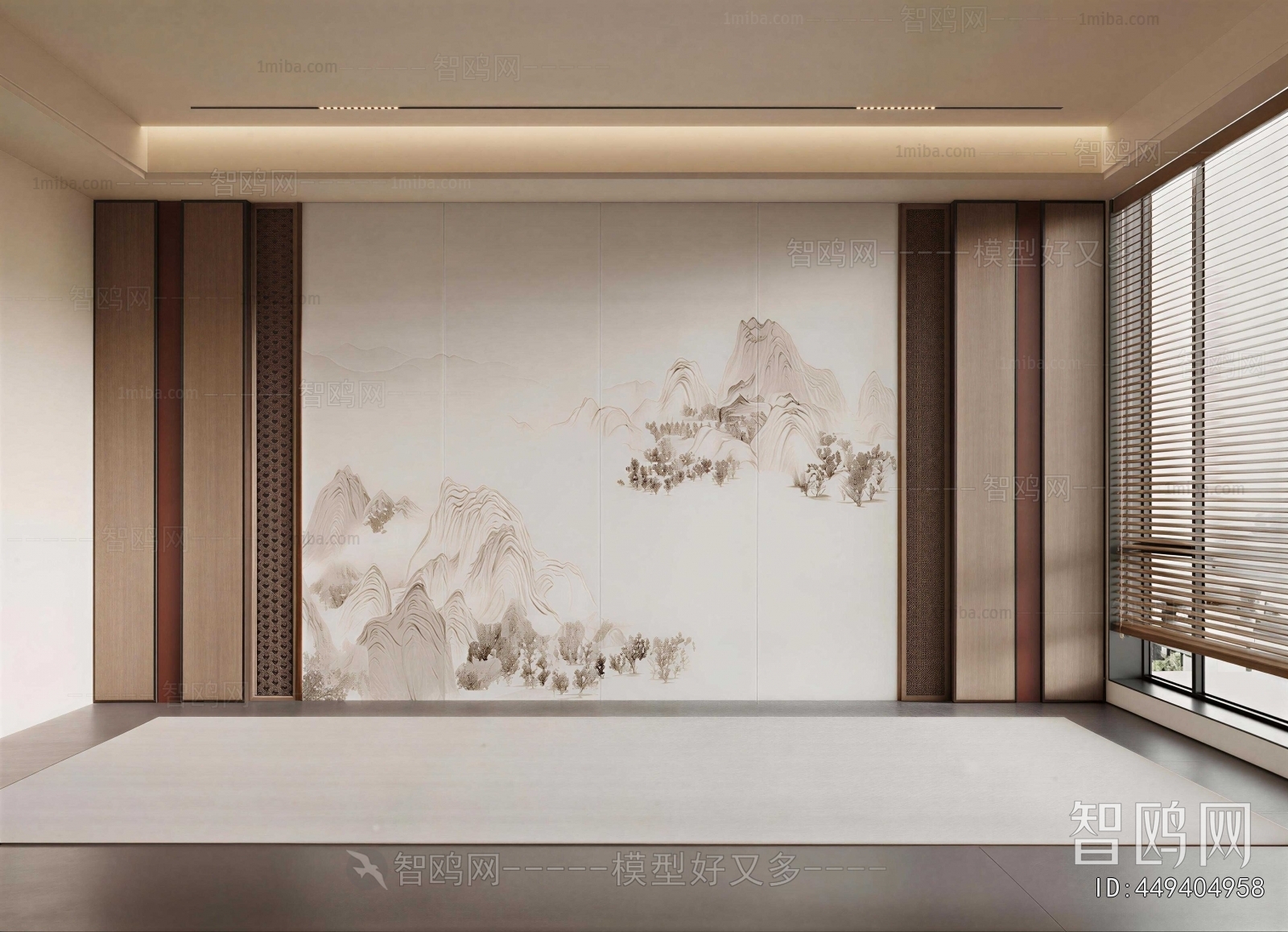 New Chinese Style TV Wall