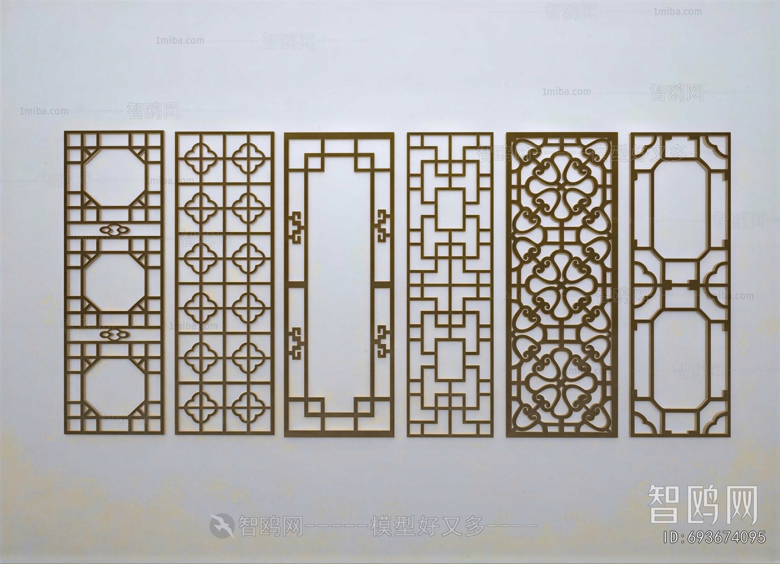 New Chinese Style Metal Screen Partition