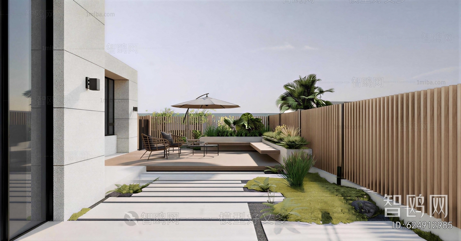 Modern Courtyard/landscape