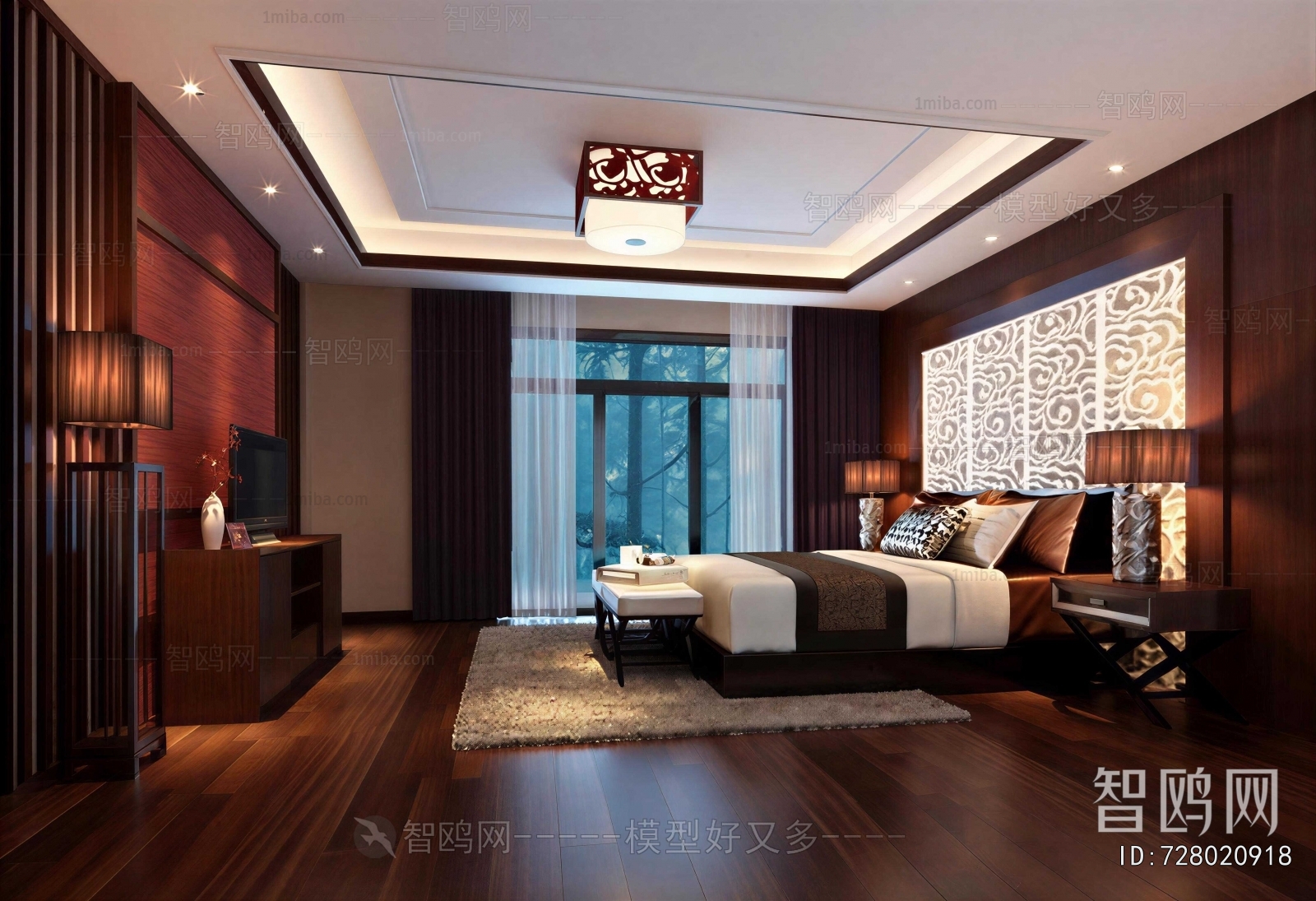 New Chinese Style Bedroom