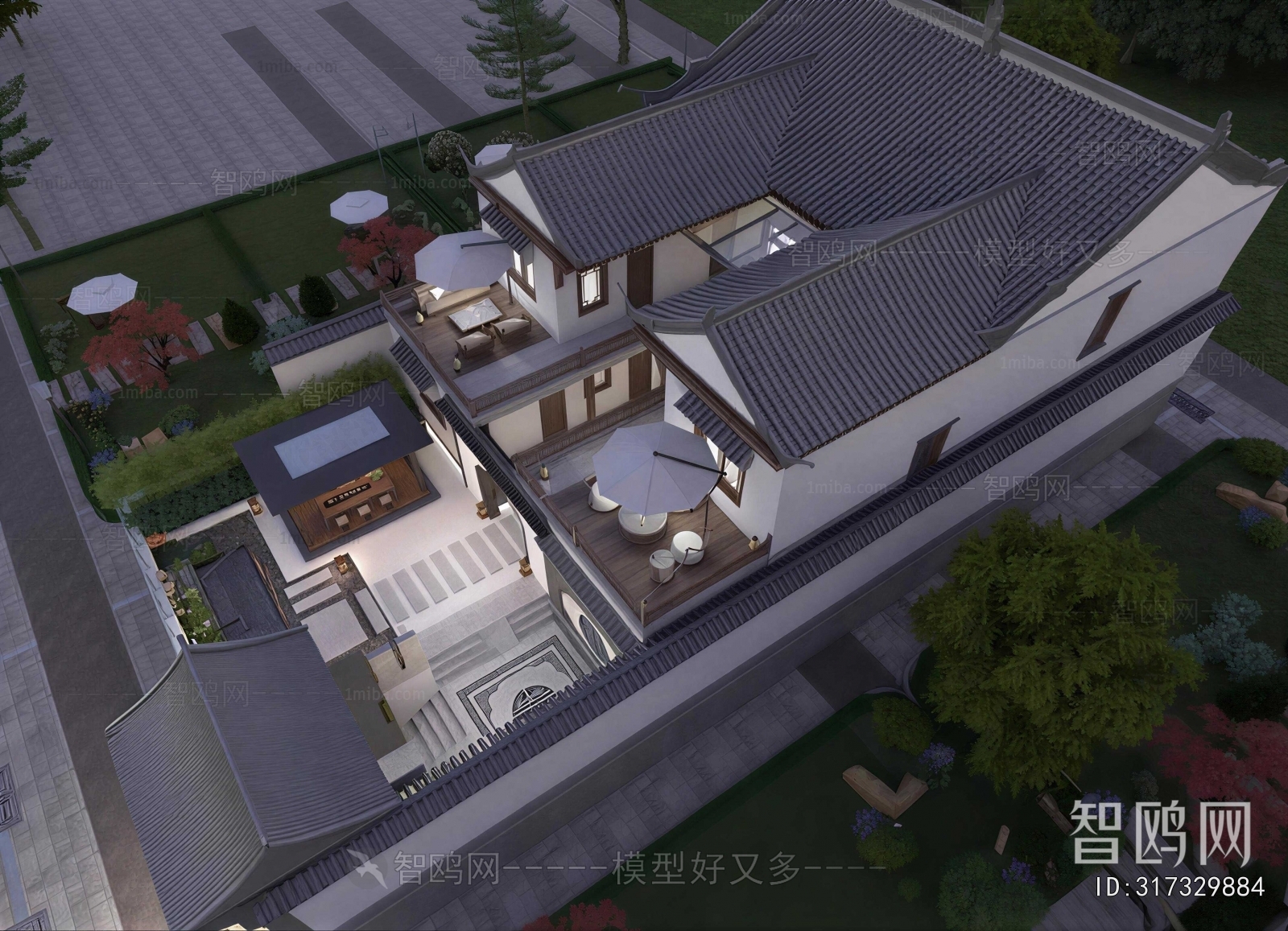 New Chinese Style Courtyard/landscape