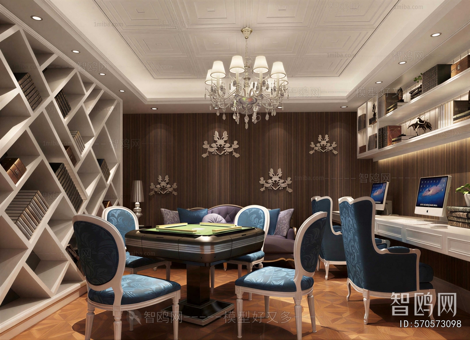 European Style Chess And Card Room