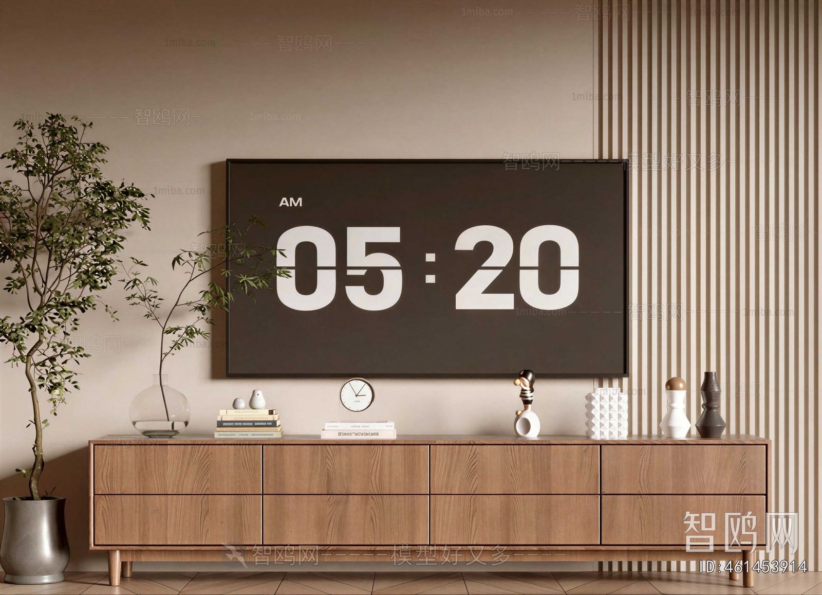 Wabi-sabi Style TV Cabinet