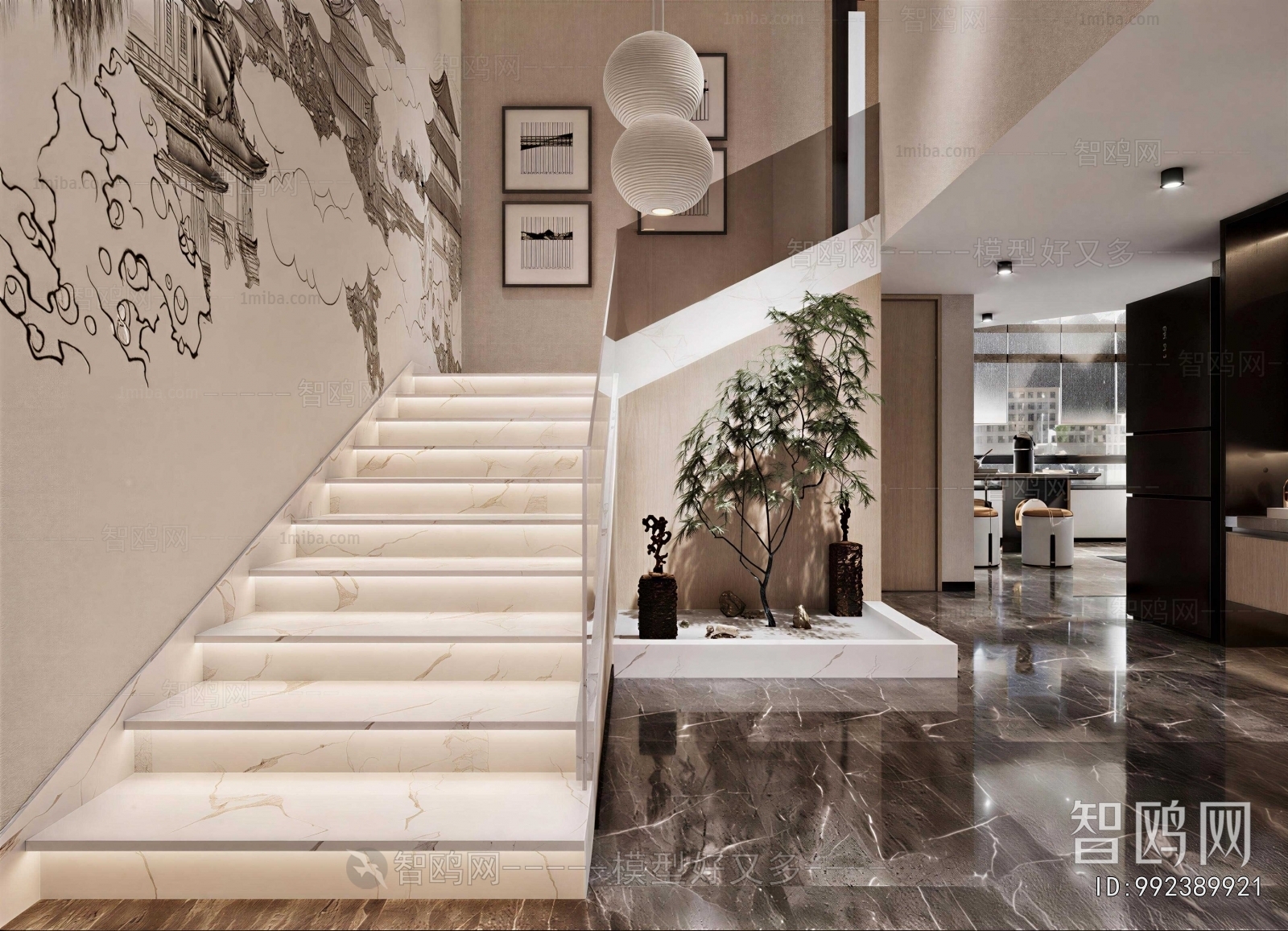 New Chinese Style Stairwell