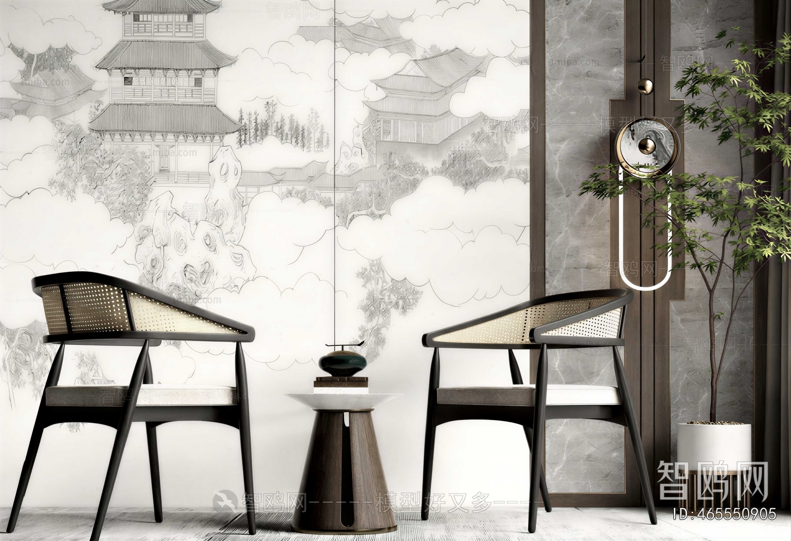 New Chinese Style Lounge Chair