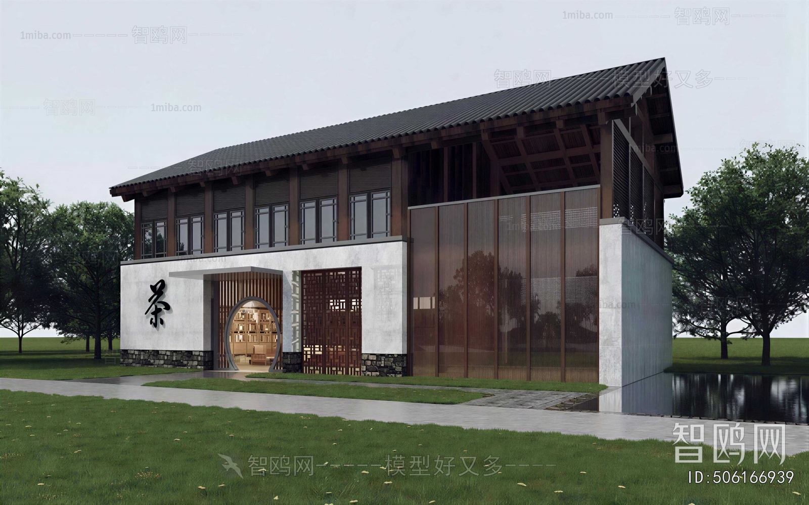 New Chinese Style Appearance Of Commercial Building