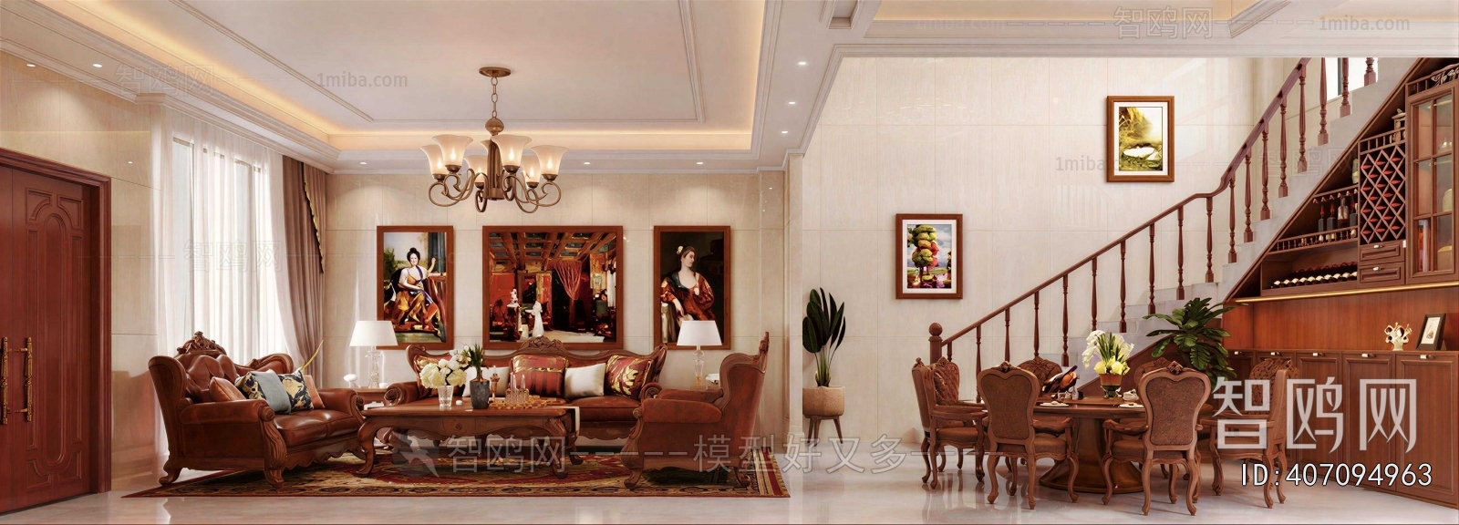 American Style A Living Room
