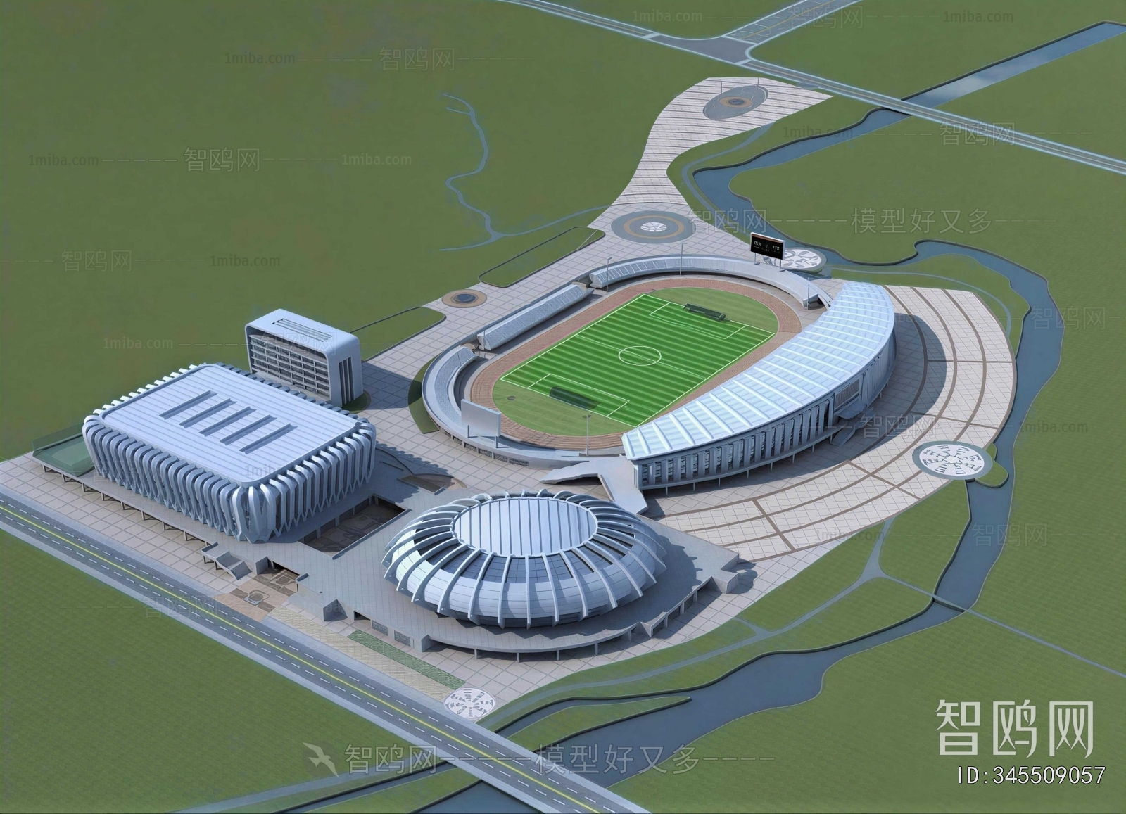 Modern Architectural Bird's-eye View Planning