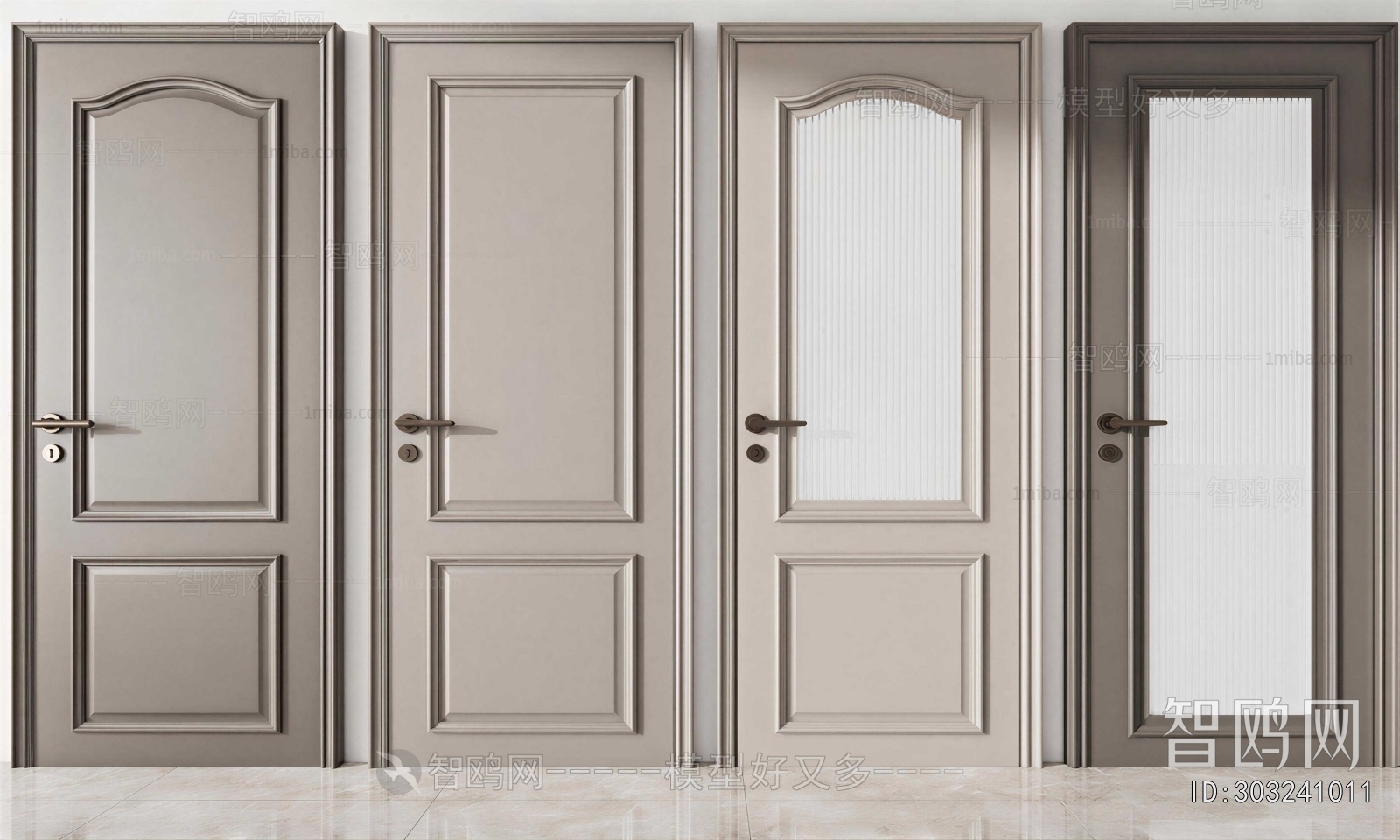 Simple European Style Single Door