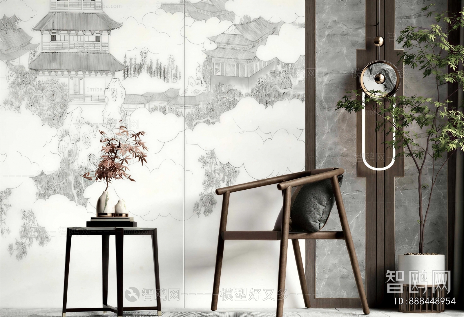 New Chinese Style Lounge Chair