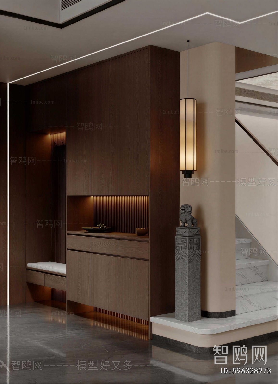 New Chinese Style Hallway
