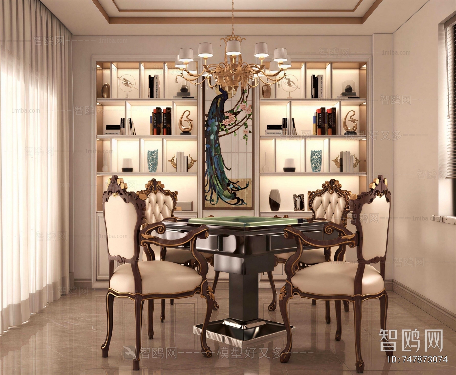 European Style Chess And Card Room