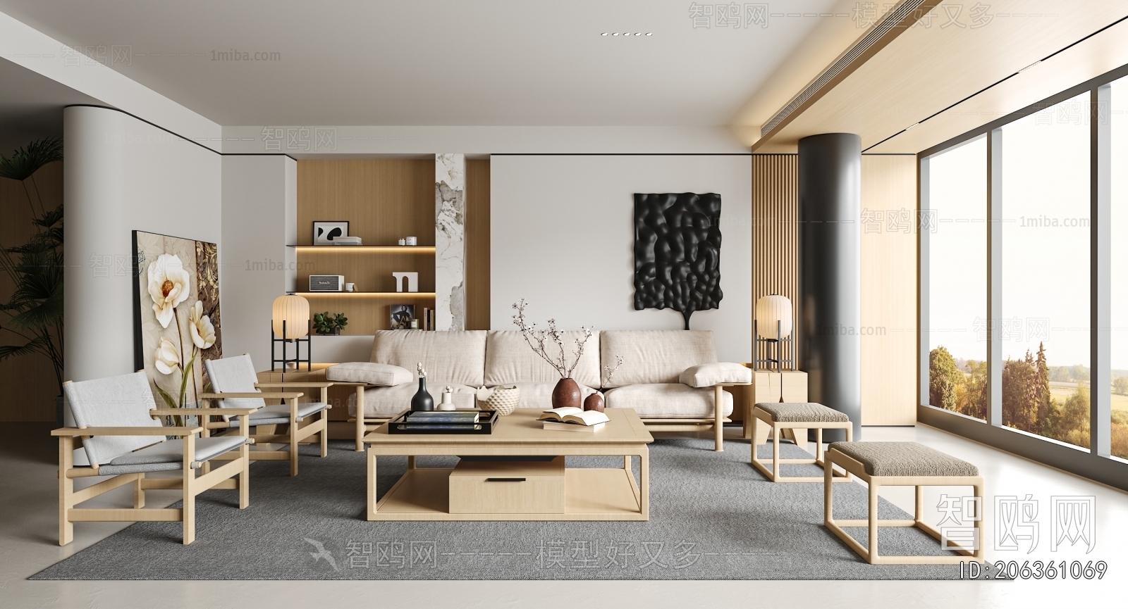 New Chinese Style A Living Room