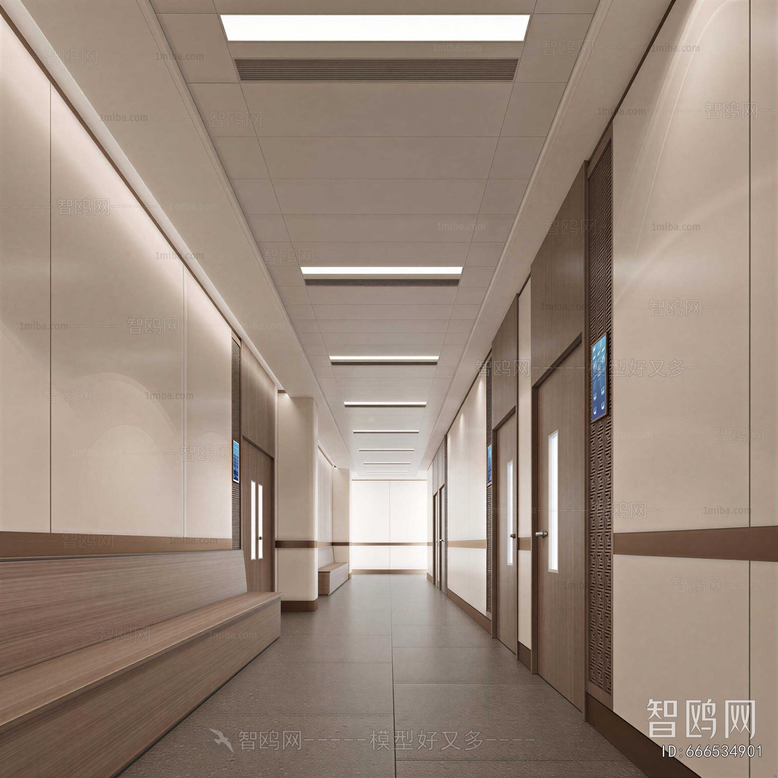 New Chinese Style Office Aisle