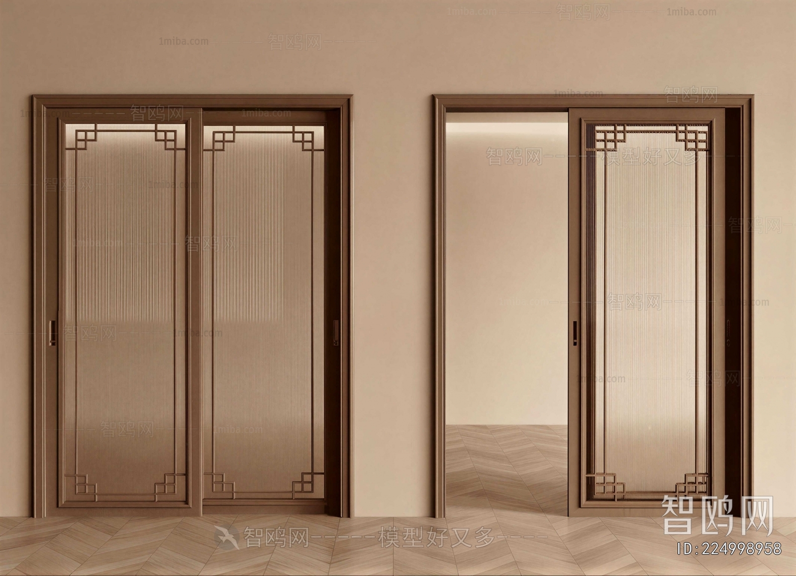 New Chinese Style Sliding Door