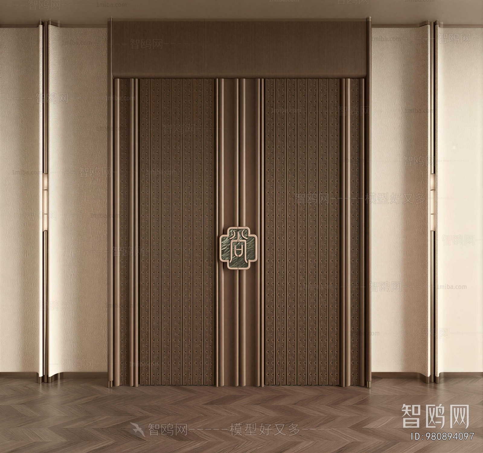 New Chinese Style Double Door
