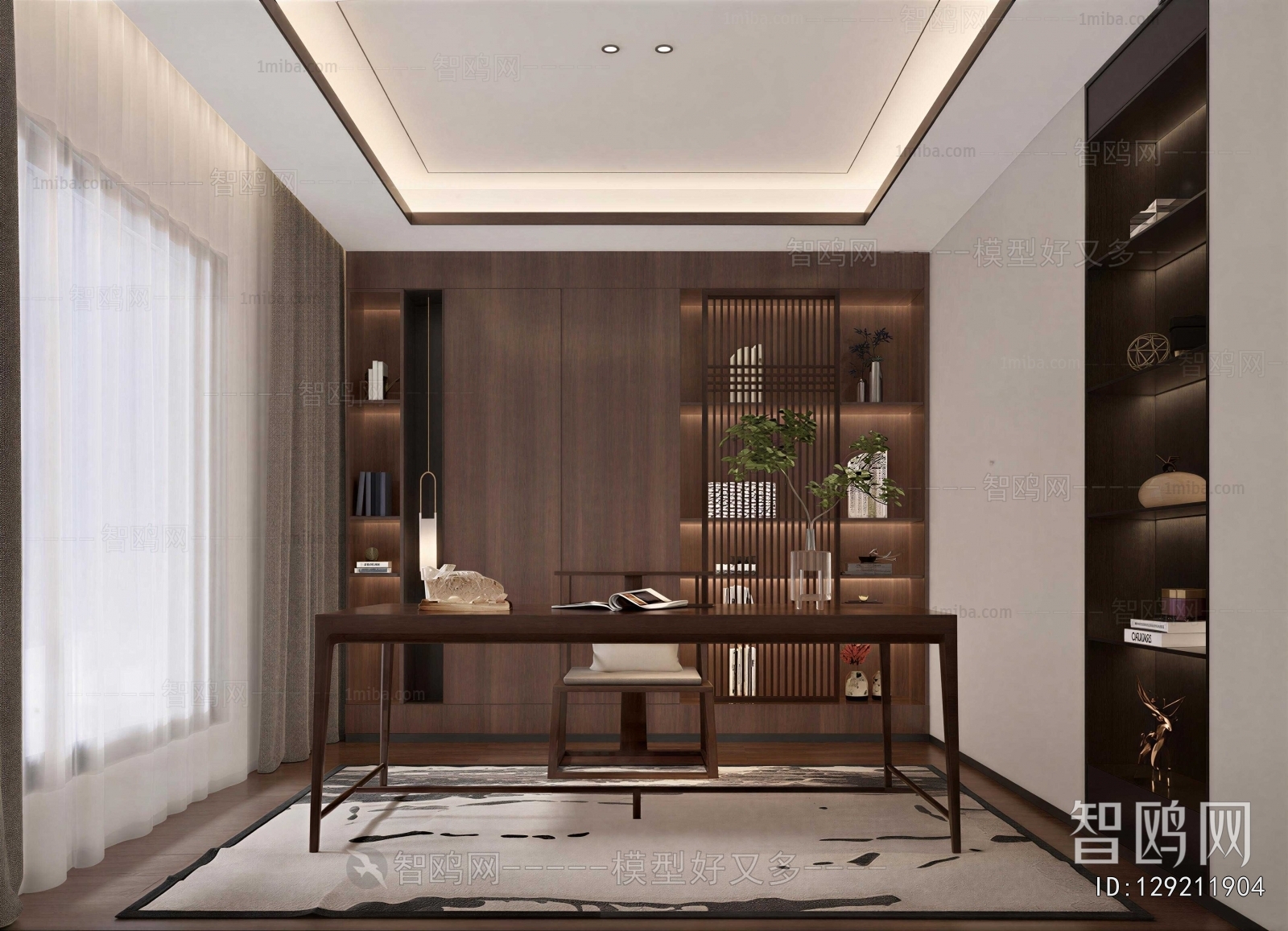 New Chinese Style Study Space