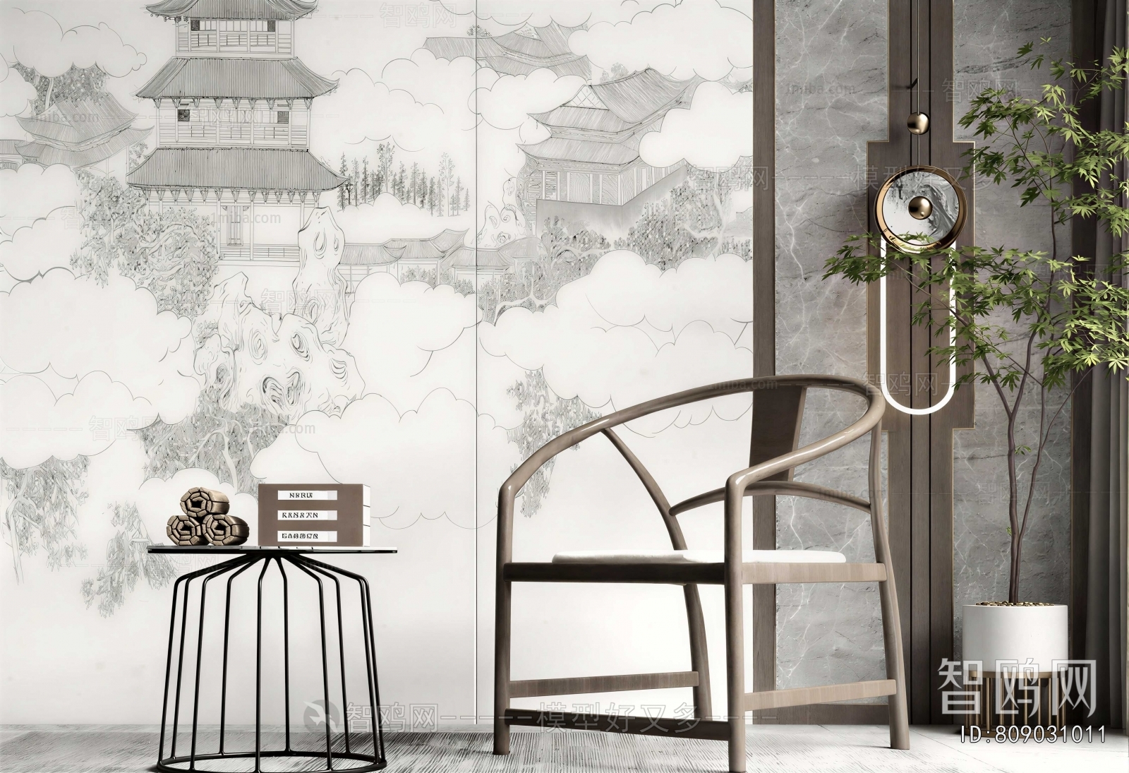 New Chinese Style Lounge Chair