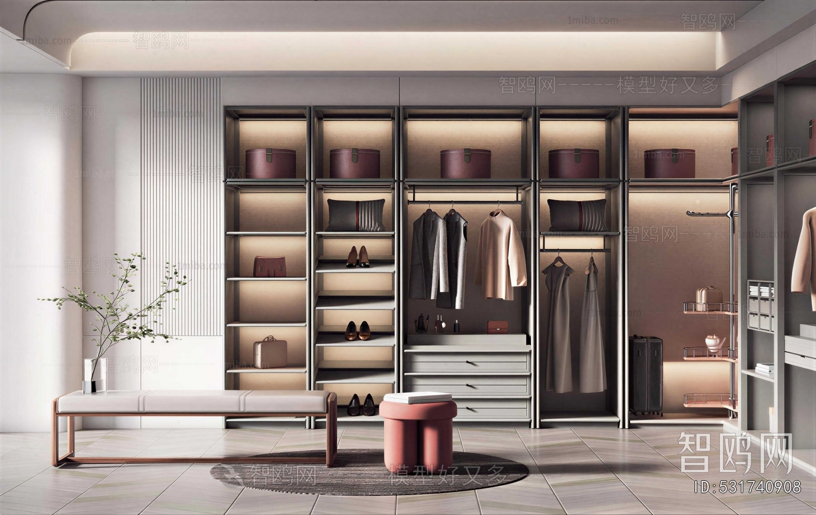 Modern Clothes Storage Area
