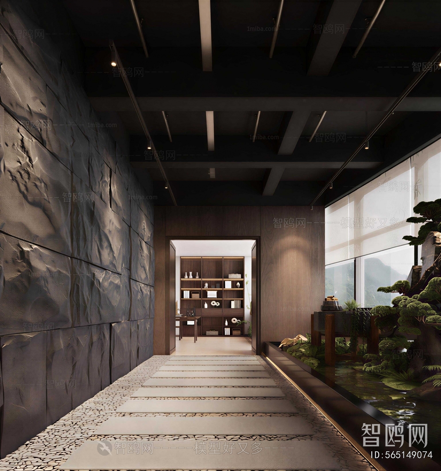 New Chinese Style Office Aisle