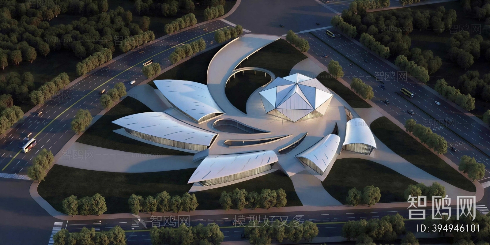 Modern Architectural Bird's-eye View Planning